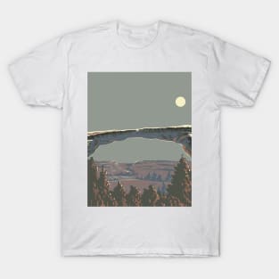 Owachomo Natural Bridge in Natural Bridges National Monument Utah USA WPA Art Poster T-Shirt